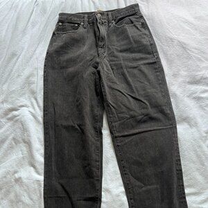 Madewell Baggy Straight Jeans Women’s 29 Black 100% Cotton NWT